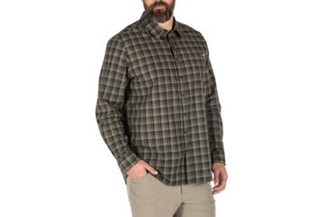 Image of 5.11 Tactical Echo Long Sleeve Shirt, Ranger Green Plaid, Small, 72494-811-S