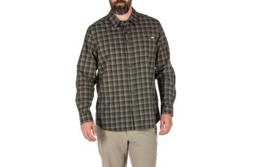 Image of 5.11 Tactical Echo Long Sleeve Shirt, Ranger Green Plaid, Small, 72494-811-S