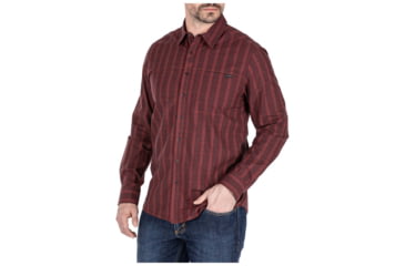 Image of 5.11 Tactical Echo Long Sleeve Shirt - Mens, Red Jasper Plaid, 2XL, 72494-576-2XL