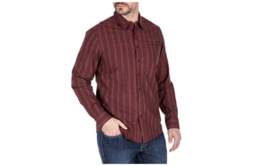 Image of 5.11 Tactical Echo Long Sleeve Shirt - Mens, Red Jasper Plaid, 2XL, 72494-576-2XL