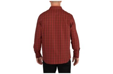 Image of 5.11 Tactical Echo Long Sleeve Shirt, Rosewood Plaid - 72494-452-2XL