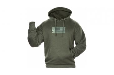 Image of 5.11 Tactical Embroidered Flag Hoodie, Fatigue - 42182AF200XXL