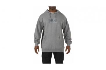 Image of 5.11 Tactical Embroidered Flag Hoodie, Gun Metal Gray - 42182AF032XXL