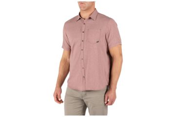 Image of 5.11 Tactical Evolution Short Sleeve Shirt - Mens, Mahogany Heather, Extra Small, 71387-446-XS
