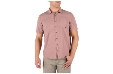 Image of 5.11 Tactical Evolution Short Sleeve Shirt - Mens, Mahogany Heather, Extra Small, 71387-446-XS