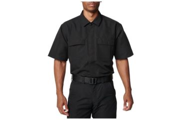Image of 5.11 Tactical Fast Tac TDU Short Sleeve Shirt - Mens, Black, 2XL 71379-019-2XL