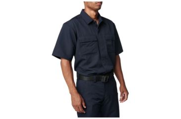 Image of 5.11 Tactical Fast Tac TDU Short Sleeve Shirt - Men's, Dark Navy, S, 71379-724-S
