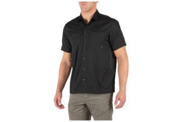 Image of 5.11 Tactical Flex-Tac Twill Short Sleeve Shirt - Mens, Black, 2XL 71390-019-2XL