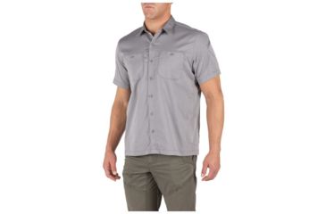 Image of 5.11 Tactical Flex-Tac Twill Short Sleeve Shirt - Mens, Lunar, Extra Small 71390-082-XS