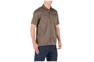 Image of 5.11 Tactical Flex-Tac Twill Short Sleeve Shirt - Mens, Major Brown, Small 71390-367-S