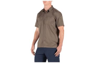 Image of 5.11 Tactical Flex-Tac Twill Short Sleeve Shirt - Mens, Major Brown, Small 71390-367-S