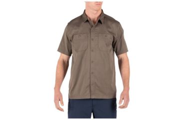 Image of 5.11 Tactical Flex-Tac Twill Short Sleeve Shirt - Mens, Major Brown, Small 71390-367-S