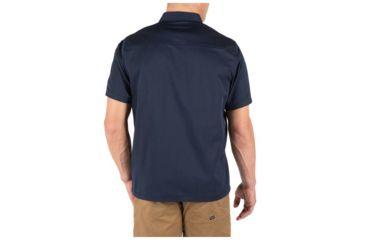 Image of 5.11 Tactical Flex-Tac Twill Short Sleeve Shirt - Mens, Peacoat, Extra Small 71390-787-XS