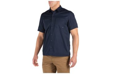 Image of 5.11 Tactical Flex-Tac Twill Short Sleeve Shirt - Mens, Peacoat, Extra Small 71390-787-XS