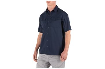Image of 5.11 Tactical Freedom Flex Woven Short Sleeve Shirt - Men's, Peacoat, 2XL, 71340-787-2XL