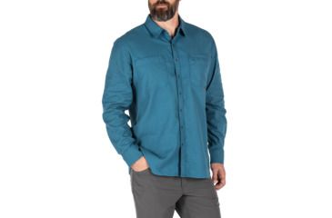 Image of 5.11 Tactical Hawthorn Long Sleeve Shirt - Mens, Tidal, 2XL, 72513-631-2XL
