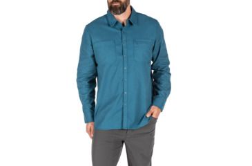 Image of 5.11 Tactical Hawthorn Long Sleeve Shirt - Mens, Tidal, 2XL, 72513-631-2XL