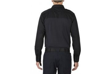 Image of 5.11 Tactical Taclite PDU Rapid Long Sleeve Shirt - Men's, Medium, Short, Midnight Navy, 72093-750-M-S