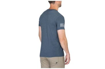 Image of 5.11 Tactical Legacy Blue Flag Short Sleeve Tee - Mens, Navy Heather, 2XL, 41191AAZF-749-2XL