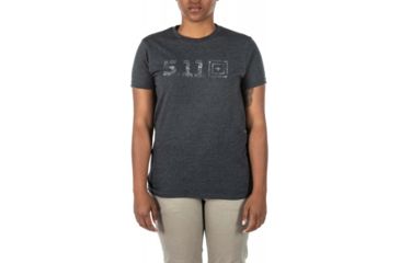 Image of 5.11 Tactical Legacy Topo Fill Short Sleeve Tee Shirt - Men's, Charcoal Heather, Small, 41191AAY-035-S