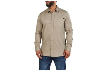 Image of 5.11 Tactical Legend Long Sleeve Shirt - Men's, Stone, Medium, 72522-070-M