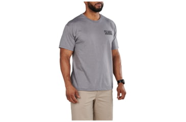Image of 5.11 Tactical Locked And Logoed Short Sleeve Tee - Men's, Grey Heather, Small, 41191YM-097-S