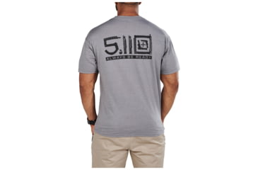 Image of 5.11 Tactical Locked And Logoed Shorts Sleeve Tee - Men's, Grey Heather, S, 41191YM-097-S