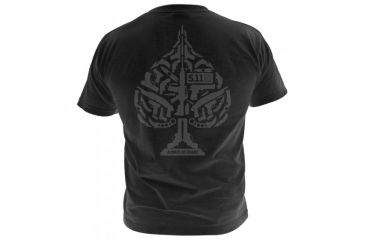 Image of 5.11 Tactical Logo T Shirt Sleeve Ace Of Blades, Black, M 41006CF-019-M