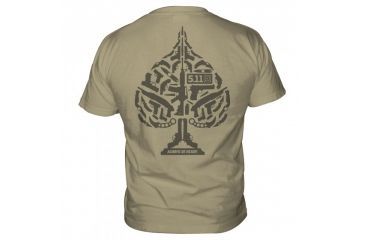 Image of 5.11 Tactical Logo T Shirt Sleeve Ace Of Blades, Tan, L 41006CF-170-L