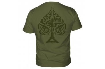 Image of 5.11 Tactical Logo T Shirt Sleeve Ace Of Blades, Od Green, XL 41006CF-182-XL