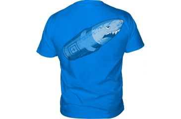 Image of 5.11 Tactical Logo TShirT Shirt Sleeve Bullet Shark, Blue, L 41006BP-676-L