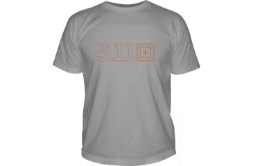 Image of 5.11 Tactical Logo TShirT Shirt Sleeve Target Zero, Cinder, M 41006BQ-089-M