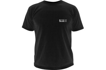 Image of 5.11 Tactical Logo TShirt Short Sleeve Bullet Shark, Black, 2XL 41006BP-019-2XL