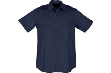 Image of 5.11 Tactical PDU Short Sleeve Twill Class B Shirt - Men's, Midnight Navy, LR, 71177-750-L-R