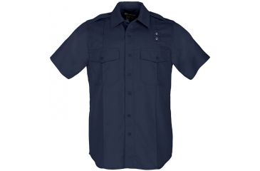 Image of 5.11 Tactical Taclite PDU Short Sleeve A-Class Shirt - Men's, Midnight Navy, XLT, 71167-750-XL-T