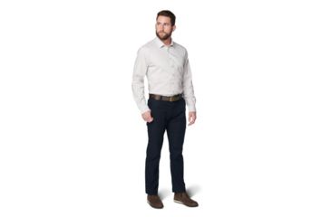 Image of 5.11 Tactical Mission Ready Regular Fit Long Sleeve Shirt - Tall - Mens, White, 16.5-37S 72490T-010-16.5-37S