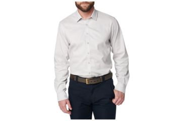 Image of 5.11 Tactical Mission Ready Regular Fit Long Sleeve Shirt - Tall - Mens, Fossil, 17.5-37S, 72490T-066-17.5-37S