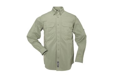 Image of 5.11 Tactical Nylon Tactical Long Sleeve Shirt - OD Green - L 72158-182-L