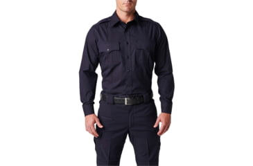 Image of 5.11 Tactical NYPD Stryke Ripstop L/S Shirt - Mens, NYPD Navy, LR, 72542-762-L-R