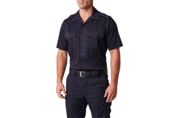 Image of 5.11 Tactical NYPD Stryke Twill S/S Shirt - Mens, NYPD Navy, 2XLR, 71401-762-2XL-R