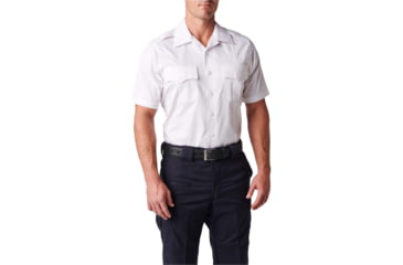 Image of 5.11 Tactical NYPD Stryke Twill S/S Shirt - Mens, Uniform White, LR, 71401-992-L-R