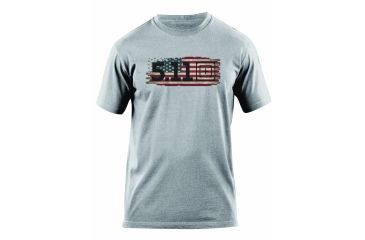 Image of 5.11 Tactical Old Glory Logo T Shirt - Heather Grey - XXL 41006BD-016-XXL