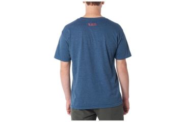 Image of 5.11 Tactical Patriot Shield Short Sleeve Tee - Mens, Navy Heather, 2XL, 41191IWW-749-2XL