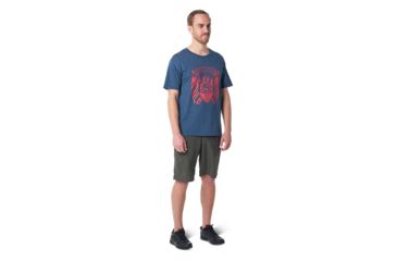 Image of 5.11 Tactical Patriot Shield Short Sleeve Tee - Mens, Navy Heather, Large, 41191IWW-749-L