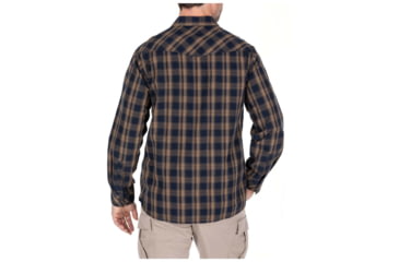 Image of 5.11 Tactical Peak Long Sleeve Shirt - Mens, Battle Brown Plaid, Small, 72469-590-S