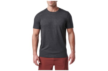 Image of 5.11 Tactical PT-R Charge Short Sleeve Top 2.0 - Men's, Black Heather, Extra Large, 82128-135-XL
