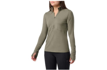 Image of 5.11 Tactical PT-R Wm Catalyst 1/2 Zip - Womens, Large, Uniform White, 66021-831-L