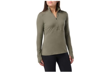 Image of 5.11 Tactical PT-R Wm Catalyst 1/2 Zip - Womens, Large, Uniform White, 66021-831-L