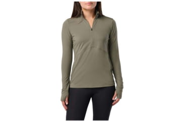 Image of 5.11 Tactical PT-R Wm Catalyst 1/2 Zip - Womens, Large, Uniform White, 66021-831-L