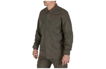 Image of 5.11 Tactical Quantum TDU FD Long Sleeve Shirt - Mens, Ranger Green, Large, 72524-186-L-R